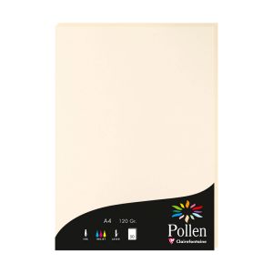Papier Pollen Clairefontaine - 50 feuilles A4 - 120 g - ivoire