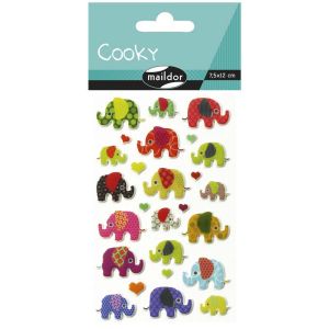 Stickers Cooky Maildor -  éléphants