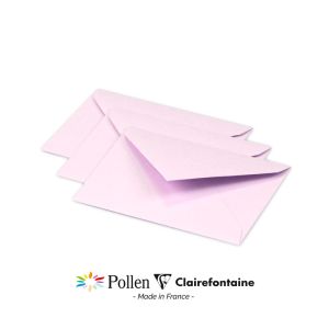 20 Enveloppes Pollen Clairefontaine - 75x100 mm - lilas