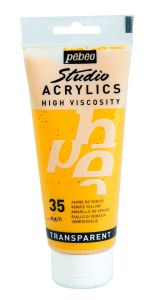 Peinture Acrylique Pébéo Studio - 100 ml - Jaune Venise