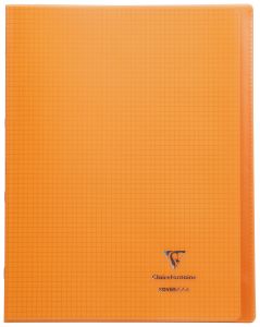 Cahier Clairefontaine Koverbook - 24x32 cm - 96 pages - petits carreaux - orange