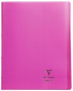 Cahier Clairefontaine Koverbook - 24x32 cm - 140 pages - Séyès - rose
