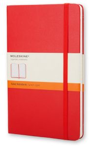 Carnet Moleskine Rigide - 9x14 cm - ligné - Rouge écarlate