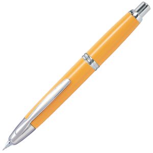 Stylo-Plume Pilot Capless attributs rhodiés - jaune - plume moyenne