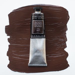 Peinture Acrylique Sennelier - extra-fine - 60ml - brun Van Dyck