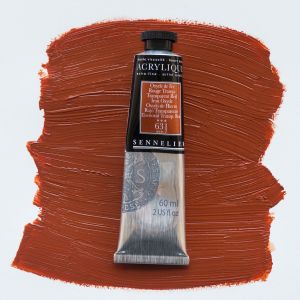 Peinture Acrylique Sennelier - extra-fine - 60ml - oxyde de fer rouge transp.