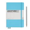 Carnet Leuchtturm rigide - 14,5x21cm - Ice Blue - Pages blanches