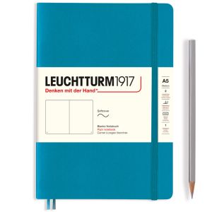 Carnet Leuchtturm souple - 14,5x21cm - océan - pages blanches