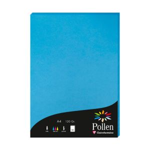 Papier Pollen Clairefontaine - 50 feuilles A4 - 120 g - bleu turquoise