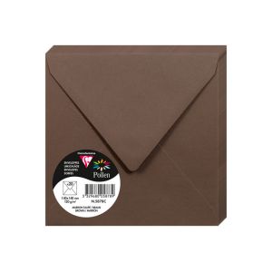 20 Enveloppes Pollen Clairefontaine - 140x140 mm - marron taupé