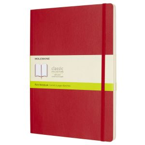 Carnet Moleskine Souple - 19x25 cm - Pages blanches - Rouge écarlate