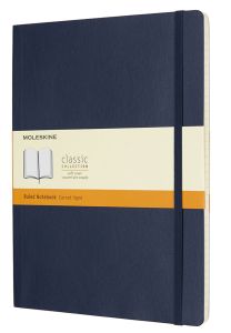 Carnet Moleskine Souple - 19x25 cm - ligné - Bleu saphir