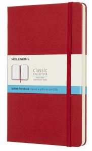 Carnet Moleskine Rigide - 13x21 cm - pointillé - Rouge écarlate