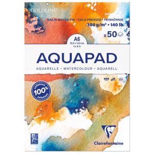 Bloc Papier Aquarelle Aquapad Clairefontaine - A6 - 50F - 300g