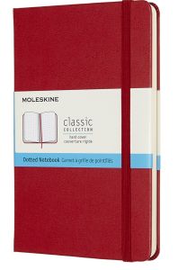 Carnet Moleskine Rigide - 11,5x18 cm - Pages pointillées - rouge