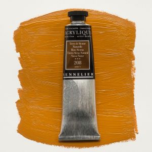 Peinture Acrylique Sennelier - extra-fine - 60ml - terre de Sienne naturelle