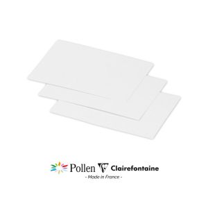 25 Cartes Pollen Clairefontaine - 70x95 mm - blanc