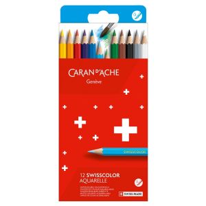 12 Crayons de Couleur Aquarellables Caran D'Ache