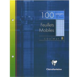 Feuilles Simples Clairefontaine - 17x22 cm - 100 pages - Séyès - bleu