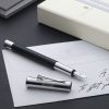 Stylo-plume Graf von Faber-Castell - guilloché noir - plume moyenne