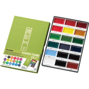 Aquarelle Kuretake Gansai Tambi - 18 couleurs