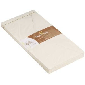 20 Enveloppes Lalo - 110x220 mm - papier paille gommées - ivoire