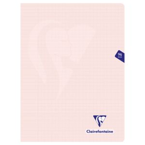 Cahier Clairefontaine Mimesys - 24x32 cm - 96 pages - Séyès - rose poudré