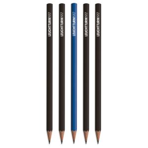 5 Crayons Graphite Leuchtturm Bauhaus - noir et bleu - HB