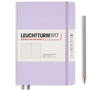 Carnet Leuchtturm rigide - 14,5x21cm - lilas - pointillés