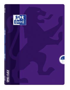 Cahier Oxford open flex - 24x32 cm - 96 pages - petits carreaux - violet