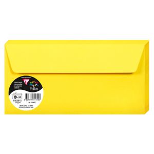 20 Enveloppes Pollen Clairefontaine - 110x220 mm - jaune soleil