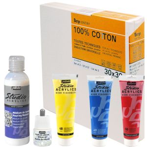 Pack Découverte Acrylique Pouring - couleurs primaires