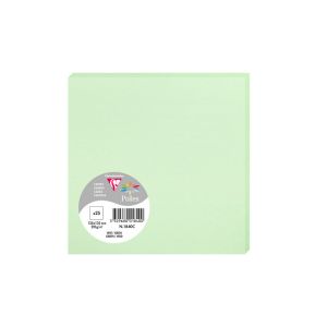 25 Cartes Pollen Clairefontaine - 135x135 mm - vert