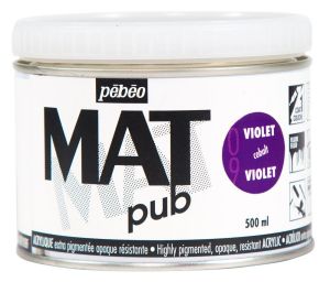 Peinture Acrylique Mat Pub Pébéo - 500ml - Violet cobalt