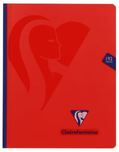 Cahier Clairefontaine Mimesys - 17x22 cm - 192 pages - Séyès - rouge