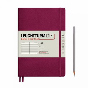 Carnet Leuchtturm souple - 14,5x21cm - Port Red - ligné