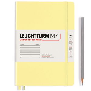 Carnet Leuchtturm rigide - 14,5x21cm - vanille - ligné