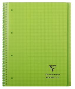 Cahier Clairefontaine Koverbook - A4+ - 160 pages - petits carreaux - vert
