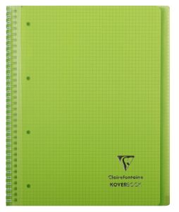 Cahier Clairefontaine Koverbook - A4+ - 160 pages - petits carreaux - vert