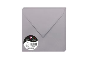 20 Enveloppes Pollen Clairefontaine - 165x165 mm - gris koala