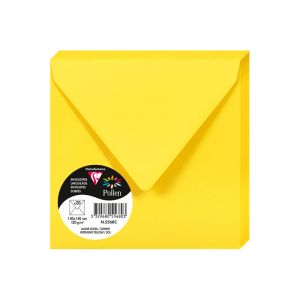 20 Enveloppes Pollen Clairefontaine - 140x140 mm - jaune soleil