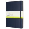 Carnet Moleskine Rigide - 19x25 cm - Pages blanches - Bleu saphir