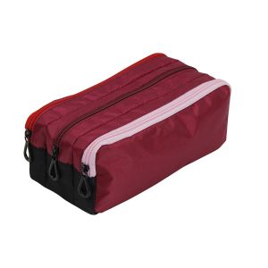 Trousse Scolaire 3 Compartiments King size - rose rouge