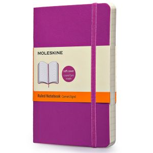 Carnet Moleskine Souple - 9x14cm - Ligné - Violet orchidée