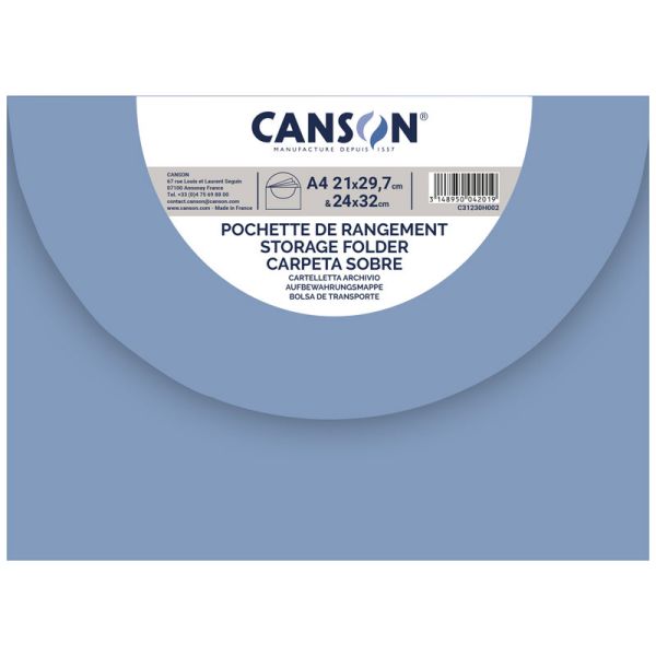 HYPERBURO  POCHETTE RANGEMENT CANSON POLYPROPYLÈNE RIGIDE DESSIN A3  420X297MM COLORIS VIFS