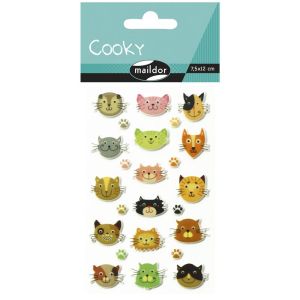 Stickers Cooky Maildor - têtes de chat