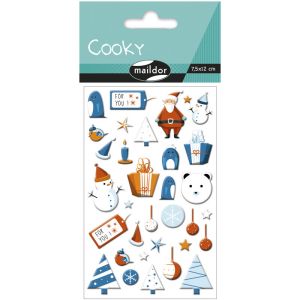 Stickers Noël Cooky Maildor - Noël bleu