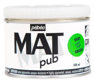 Peinture Acrylique Mat Pub Pébéo - 500ml - Vert lumière