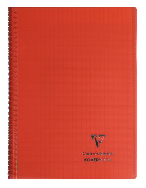 Clairefontaine Cahier Kover Book 24 x 32 cm grands carreaux rouge