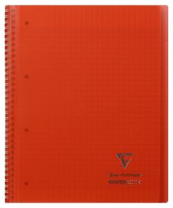 Cahier Clairefontaine Koverbook - A4+ - 160 pages - Séyès - rouge